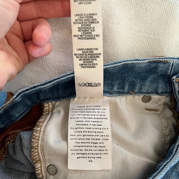 Good American Icon Suede Mixing Jeans 26-29W 30L Cowboy Country Rodeo Vibes - Picture 14 of 14